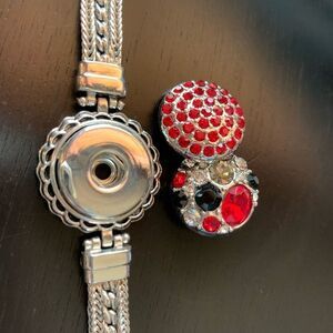 Magnolia & Vine Snap Bracelet 2 snaps Retired NEW snap jewelry